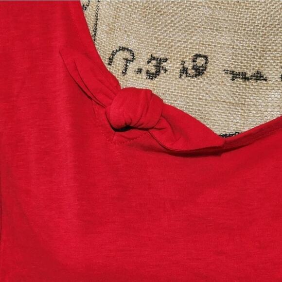 TALBOTS red bow neck super soft tee shirt plus size 2XP petite - Picture 3 of 7